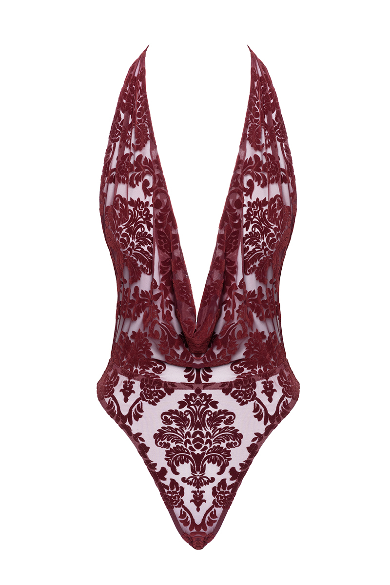 Body en tulle floqué Kink Royal F386