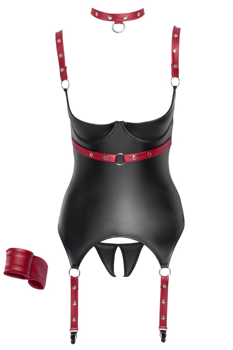 Ensemble ouvert avec collier et menottes