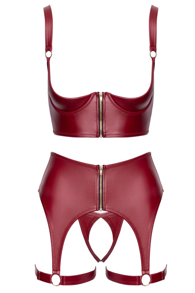 Ensemble seins nus 3 pièces Rouge