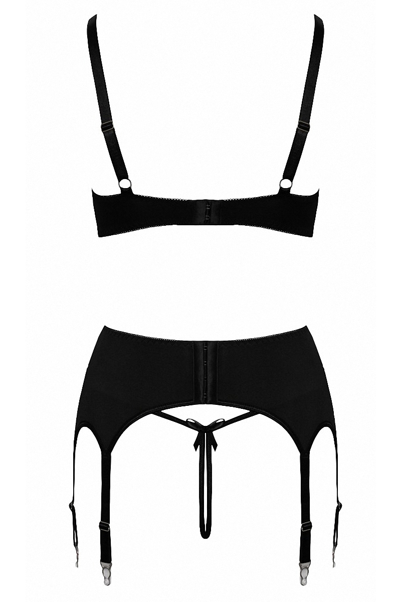 Ensemble coquin ouvert 3 pièces gris