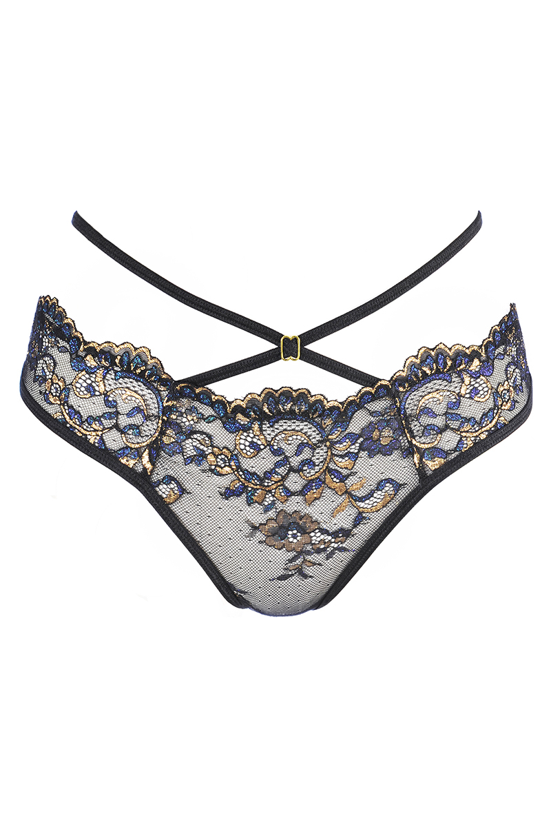 String dentelle Noir V-10368 - Axami