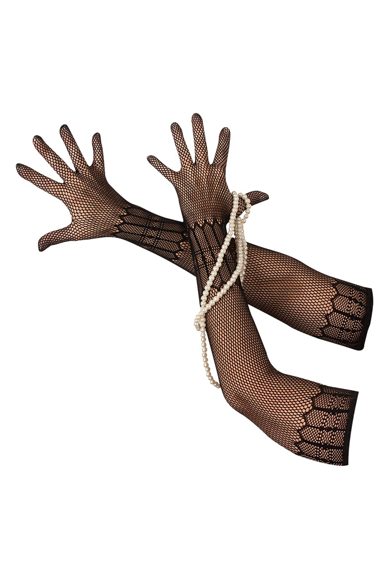 Longs gants en maille