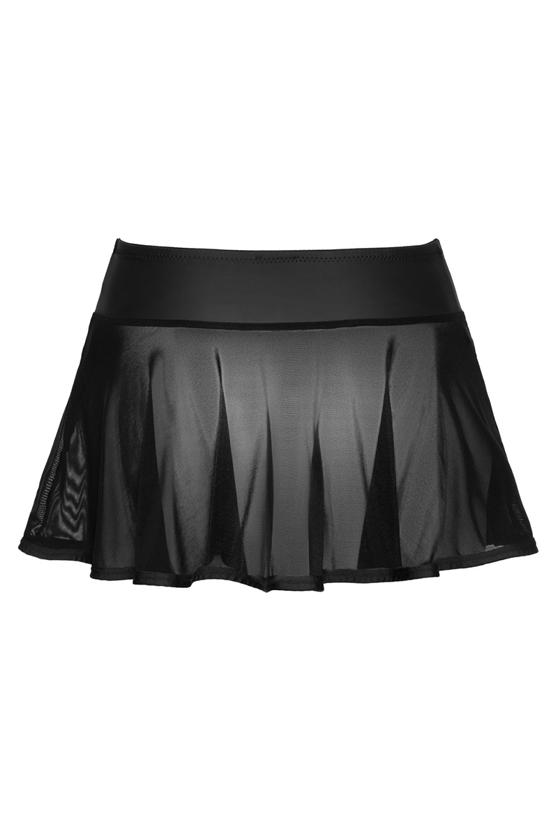 Mini-jupe noire transparente - Cottelli PARTY