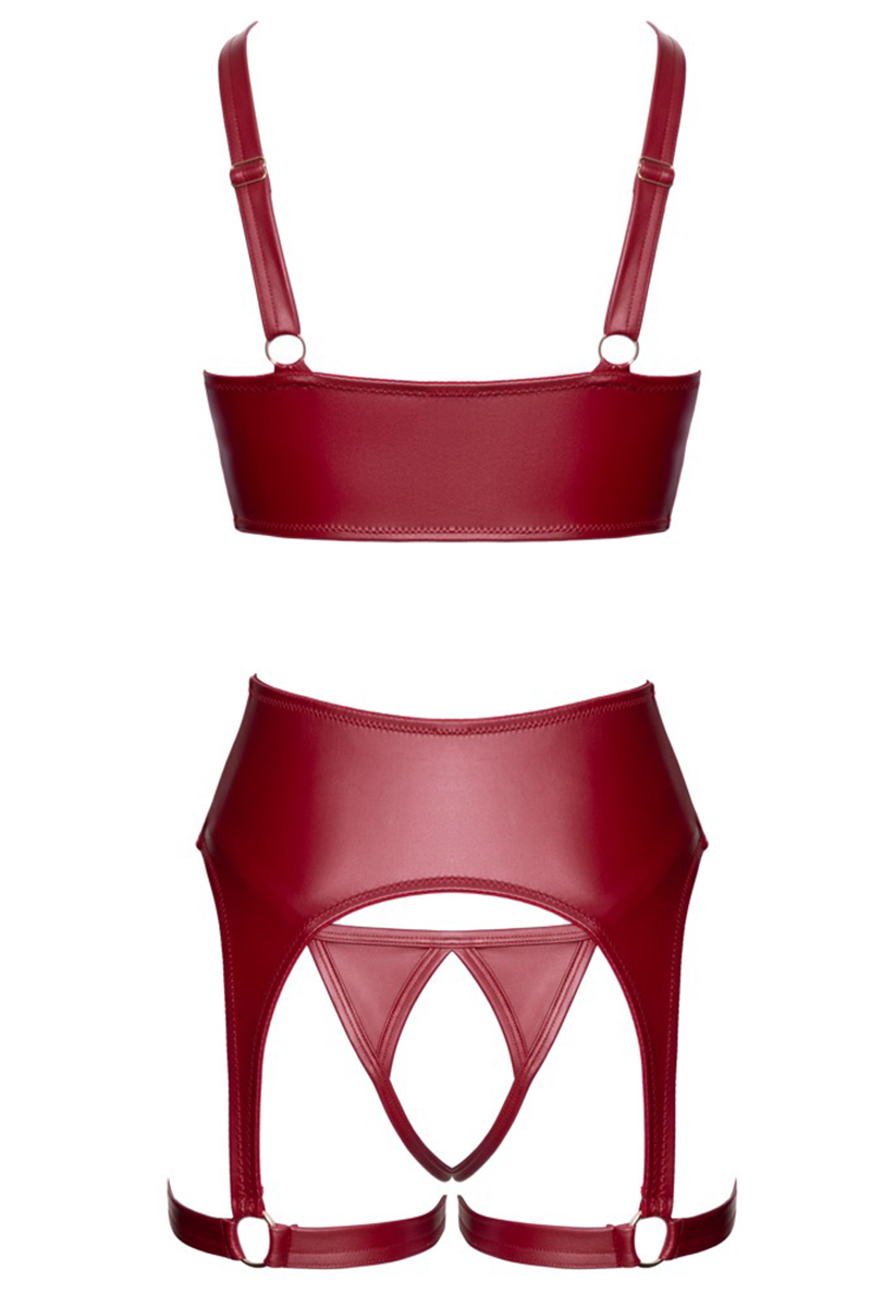 Ensemble seins nus 3 pièces Rouge