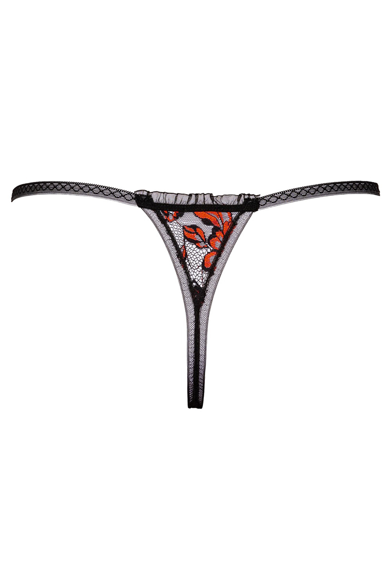 String dentelle ouvert bicolore