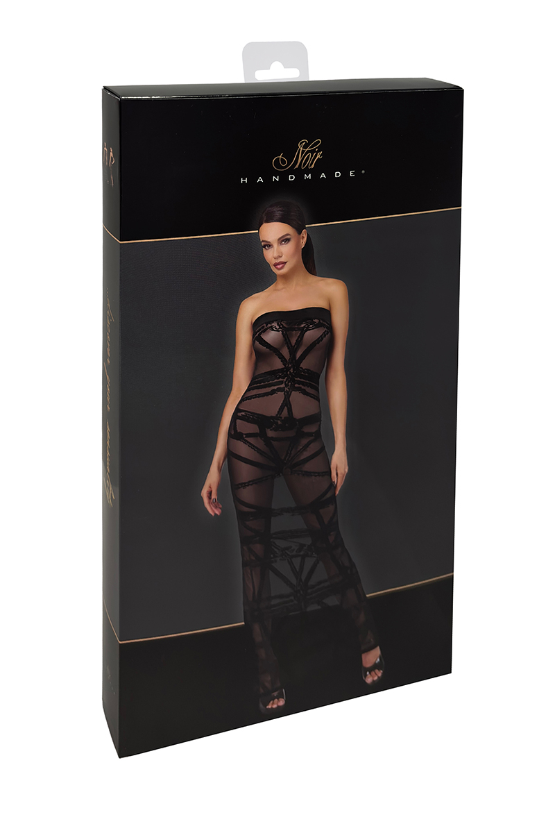Robe bustier Bondesque F358 - Noir Handmade