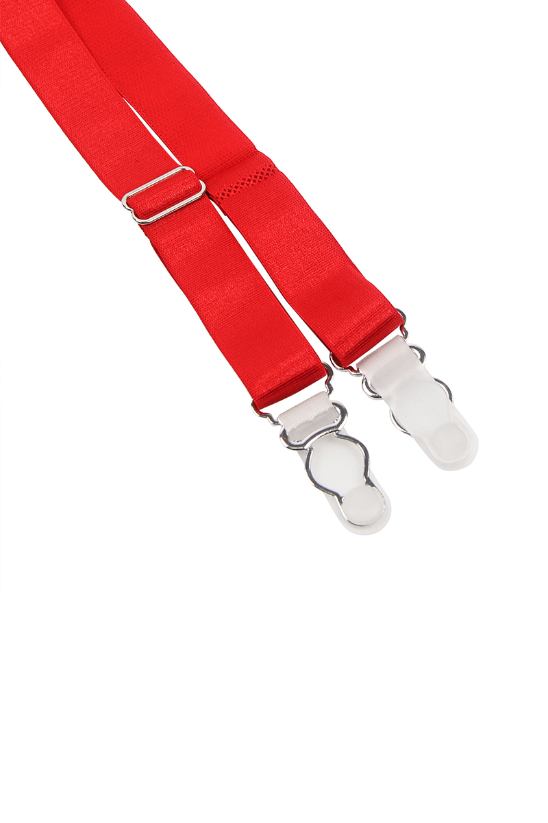 Porte-jarretelles et string Rouge