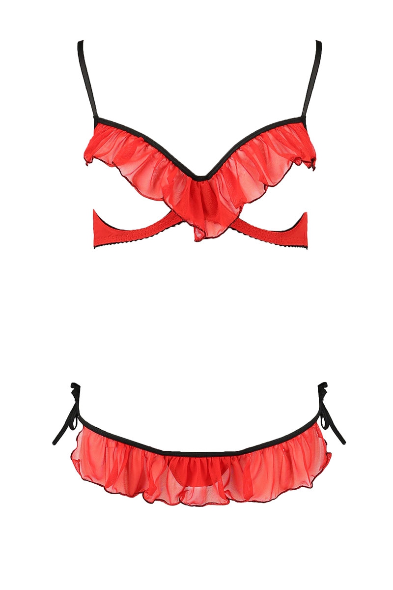 Ensemble lingerie seins nus Cherry