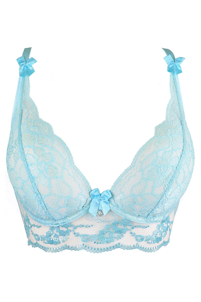 Soutien-gorge dentelle bleu