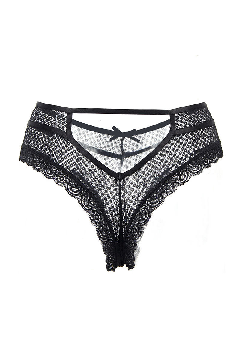 Tanga noir dentelle