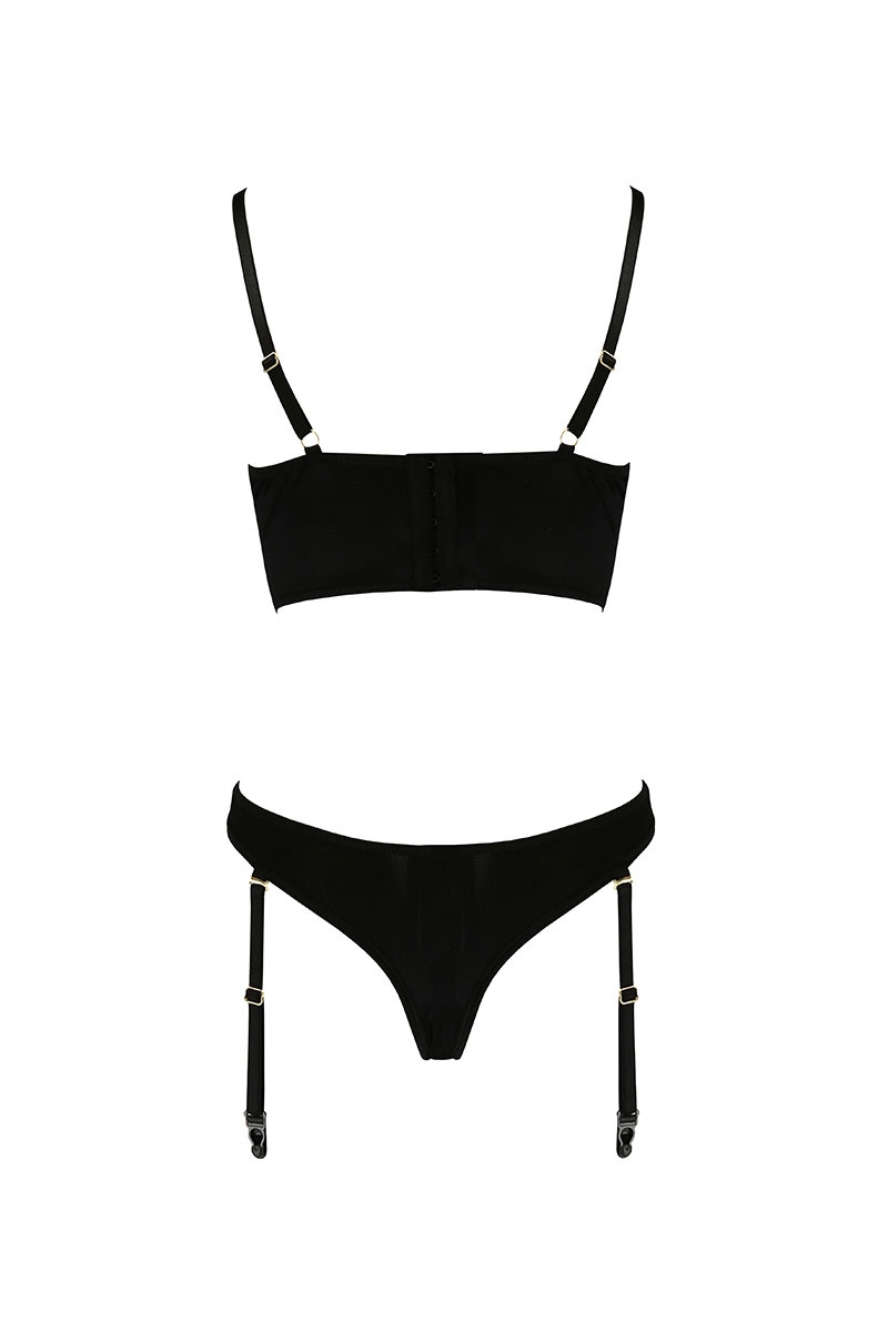 Ensemble culotte à jarretelles et bustier Lara