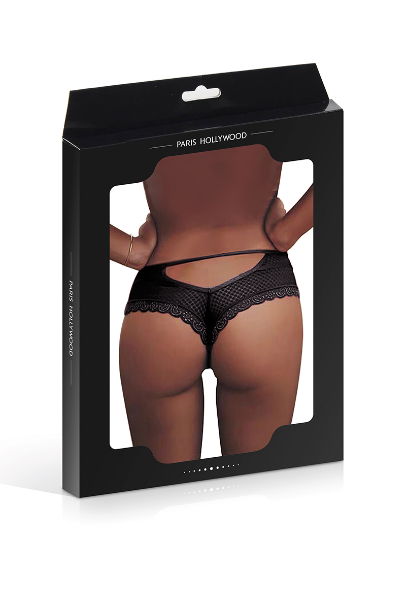 Tanga noir dentelle